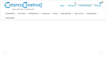 Tablet Screenshot of colorescreativos.com